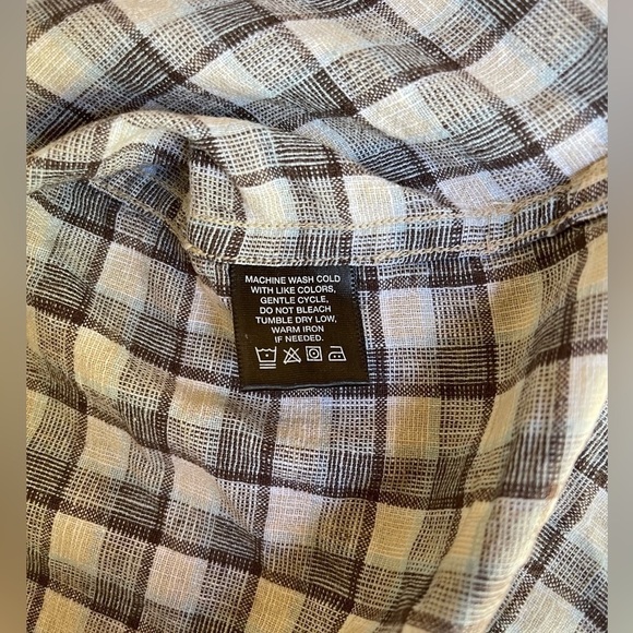 Lyle & Scot Scotland Men’s Linen/Cotton Blend Short Sleeve Shirt Size Large - Picture 6 of 6